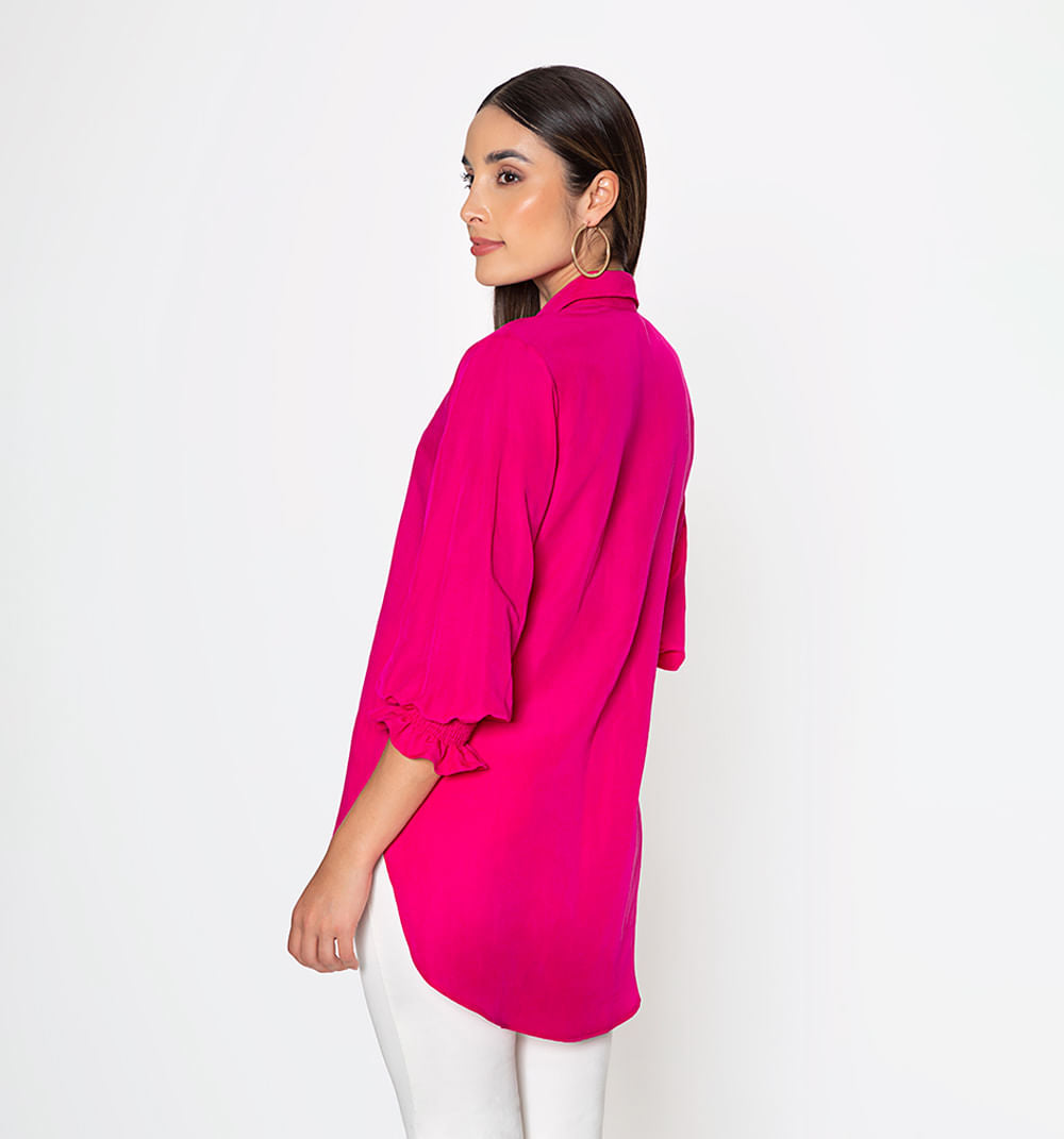 Bluson Camisero Con Abertura Profundas E