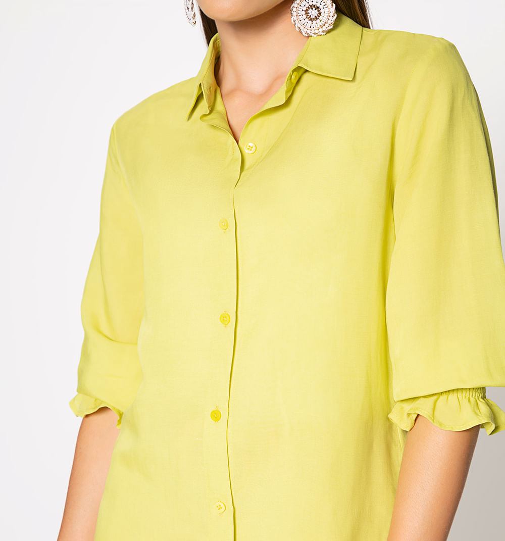 Bluson Camisero Con Abertura Profundas E
