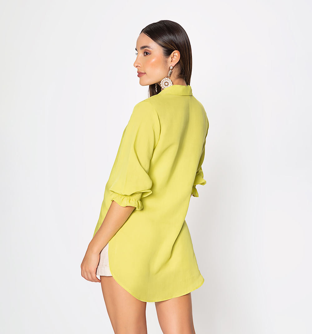 Bluson Camisero Con Abertura Profundas E