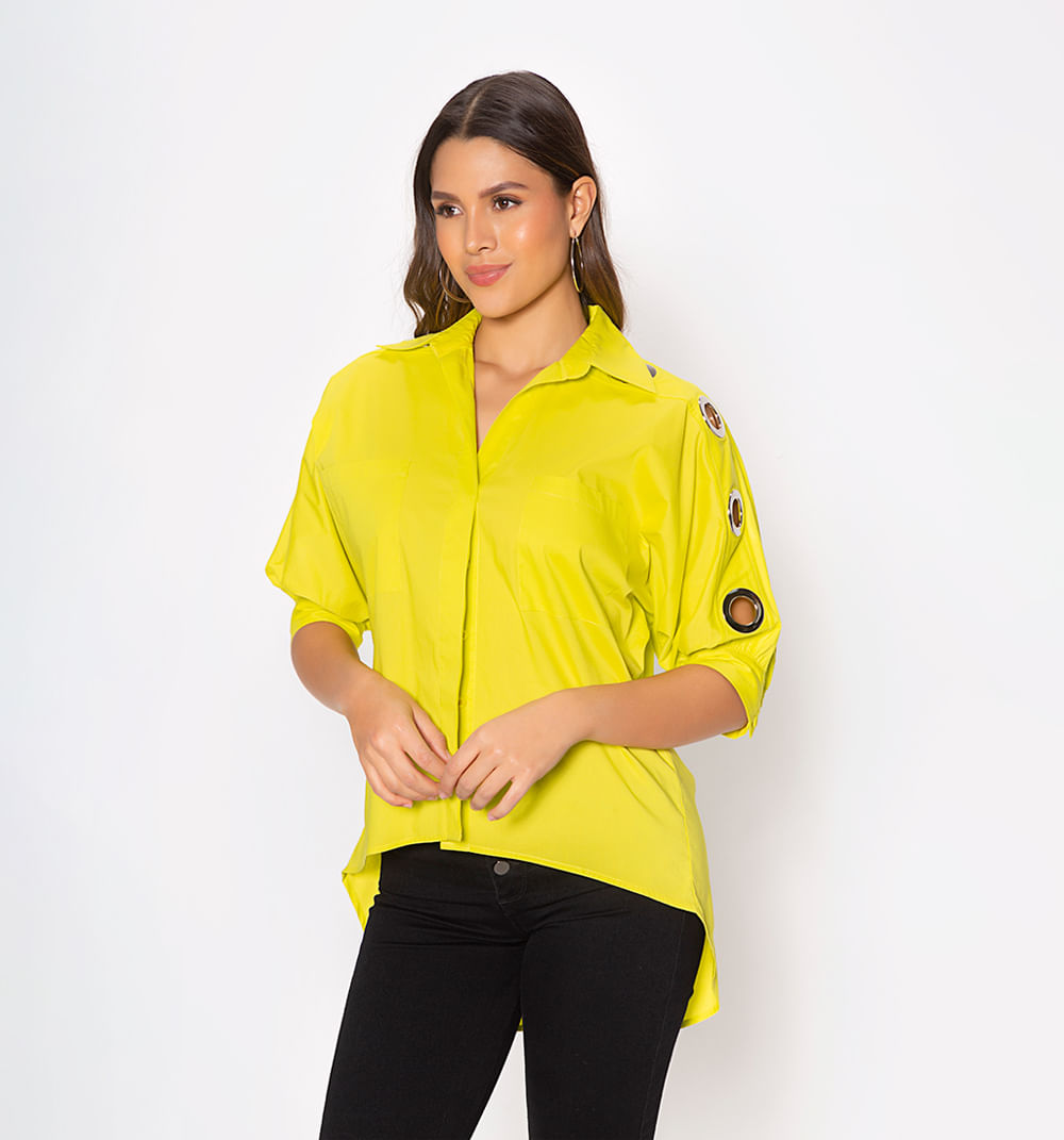 Bluson Camisero Manga Corta Con Puño