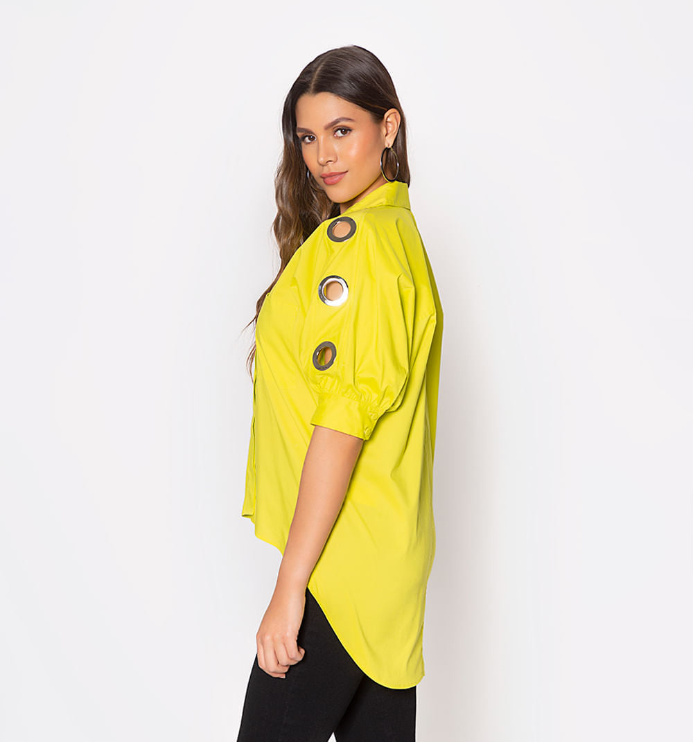 Bluson Camisero Manga Corta Con Puño