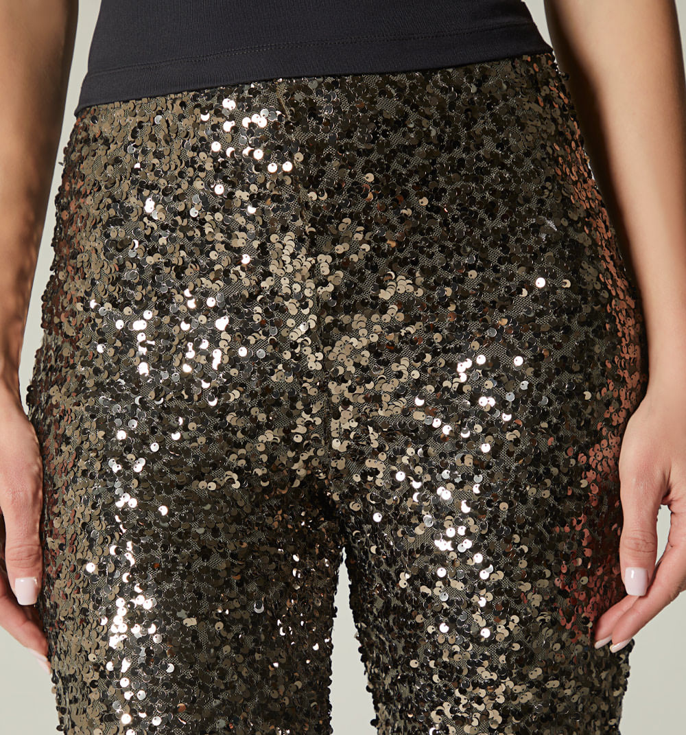 Pantalón Palazzo Tiro Alto Lentejuela