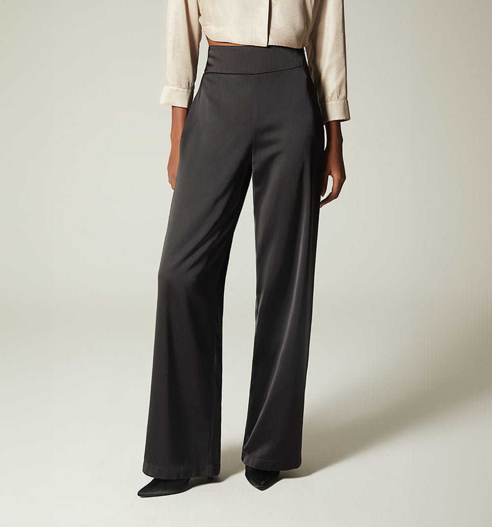 Pantalon Bota Ancha Tiro Super Alto
