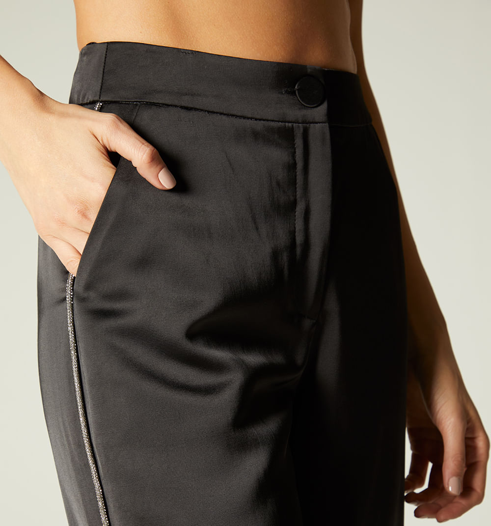 Pantalon Palazo Tiro Alto Costado Con Br