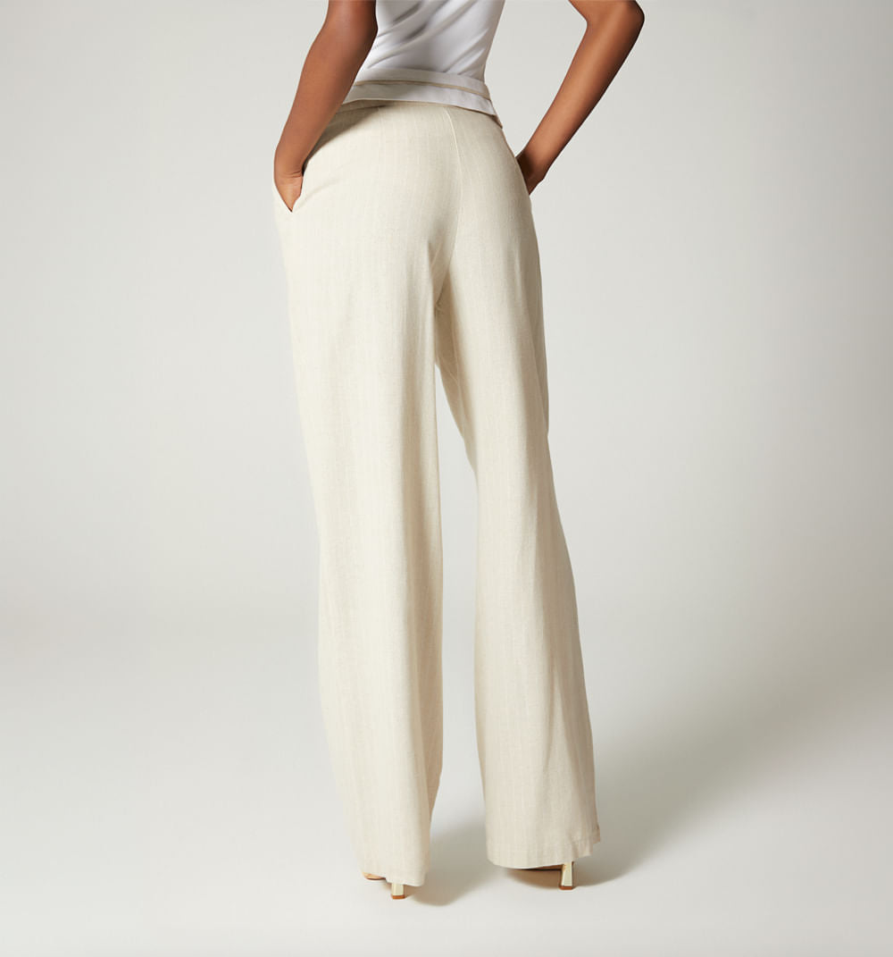 Pantalon Palazo Tiro Alto Pretina Combin