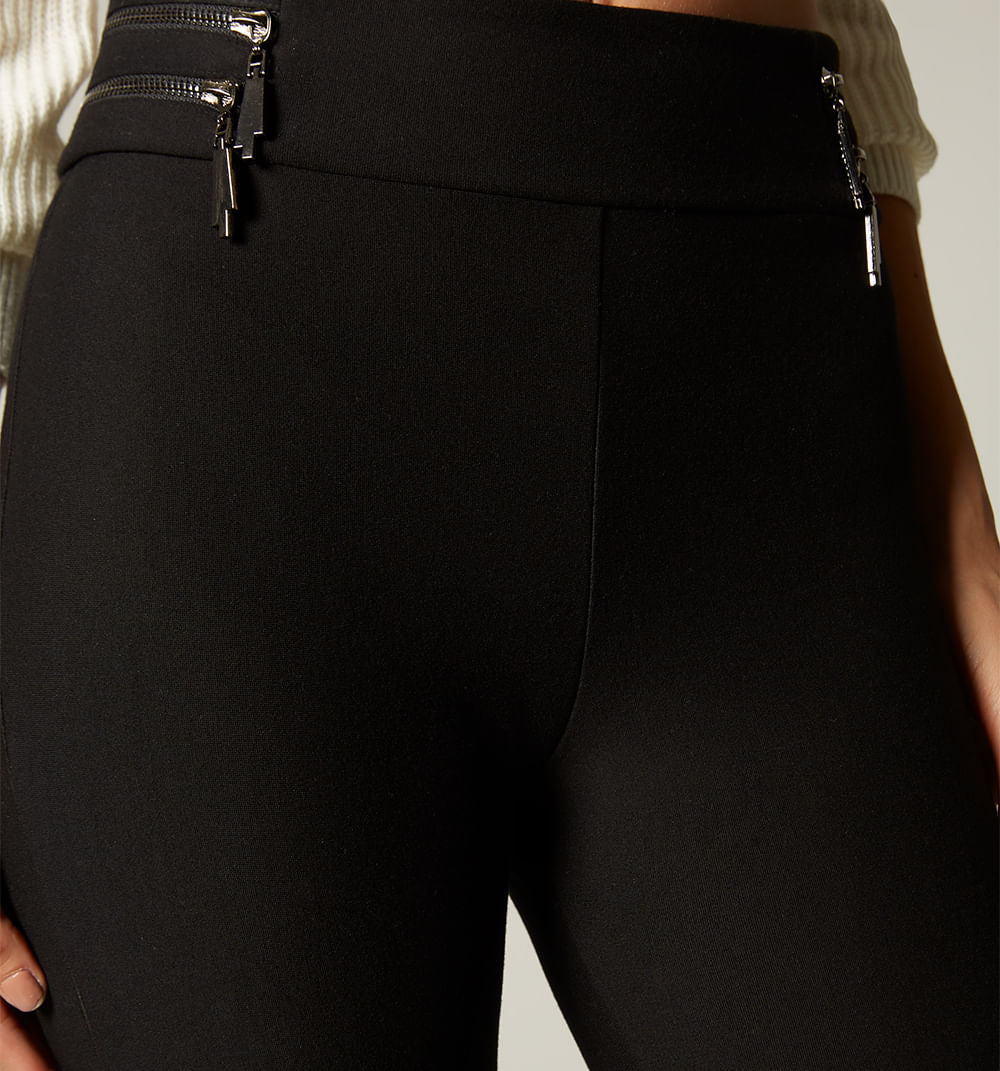Leggins Pitillo Tiro Alto Con Cierres En