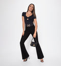 Leggins Tiro Alto Con Correa - Negro