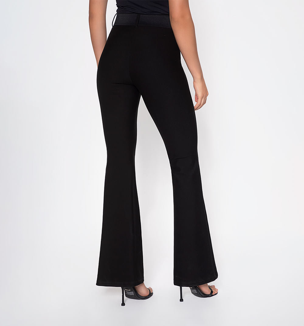 Leggins Tiro Alto Con Correa - Negro