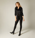 Leggins Tiro Alto Con Correa - Negro
