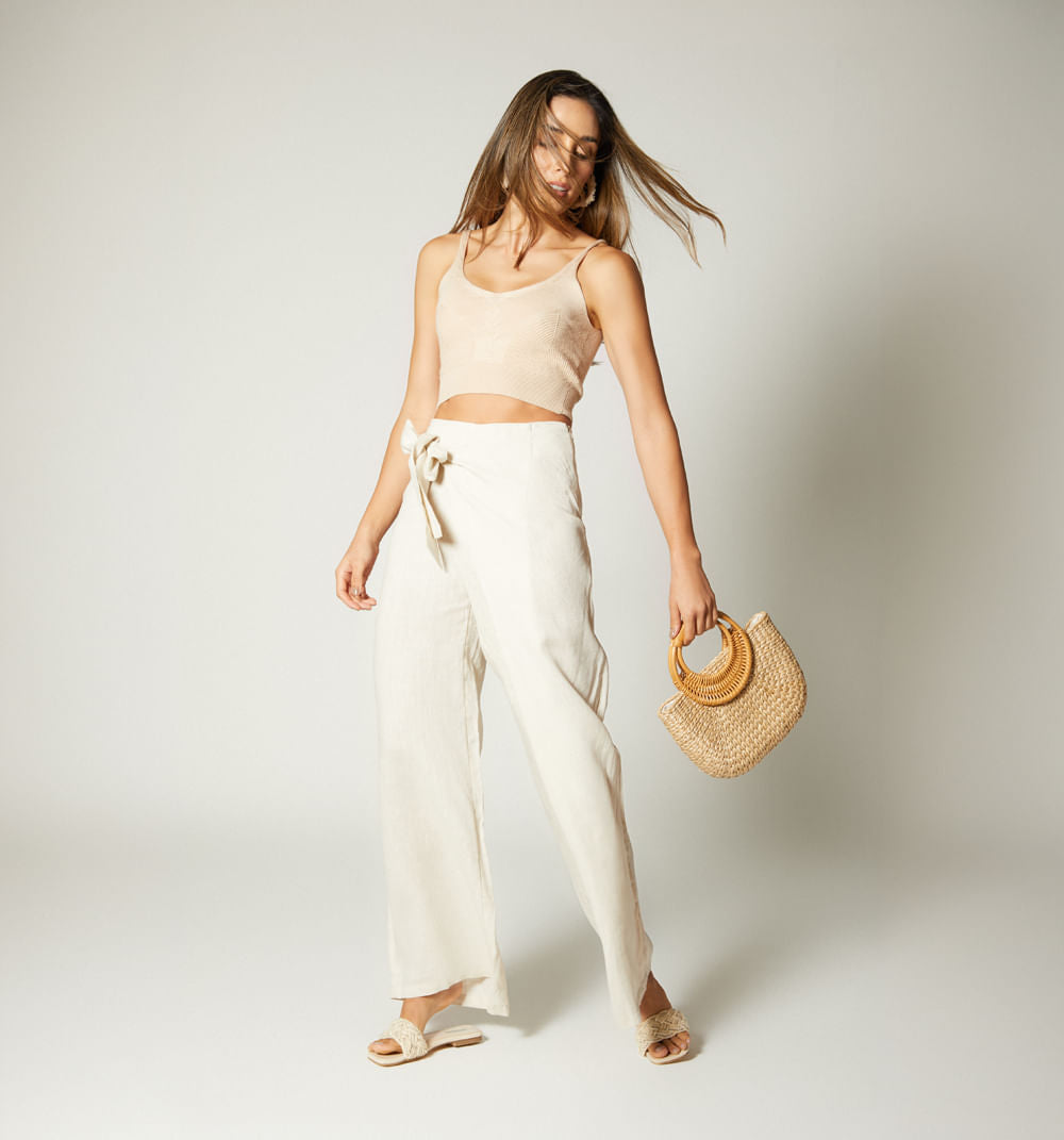 Pantalón Palazo Con Amarre