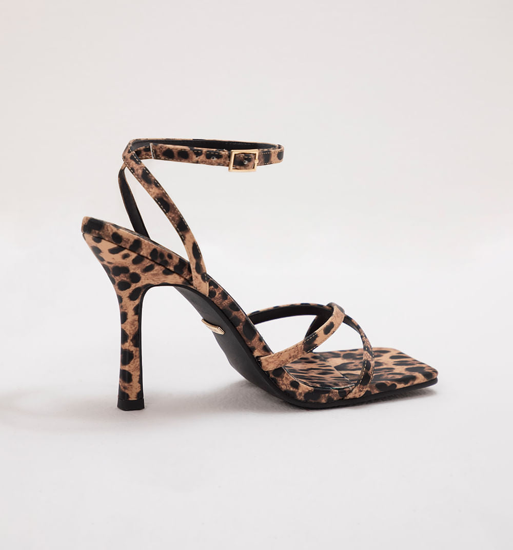 Sandalia Tacón Animal Print