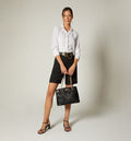 Short Tiro Alto Con Cinturon - Negro