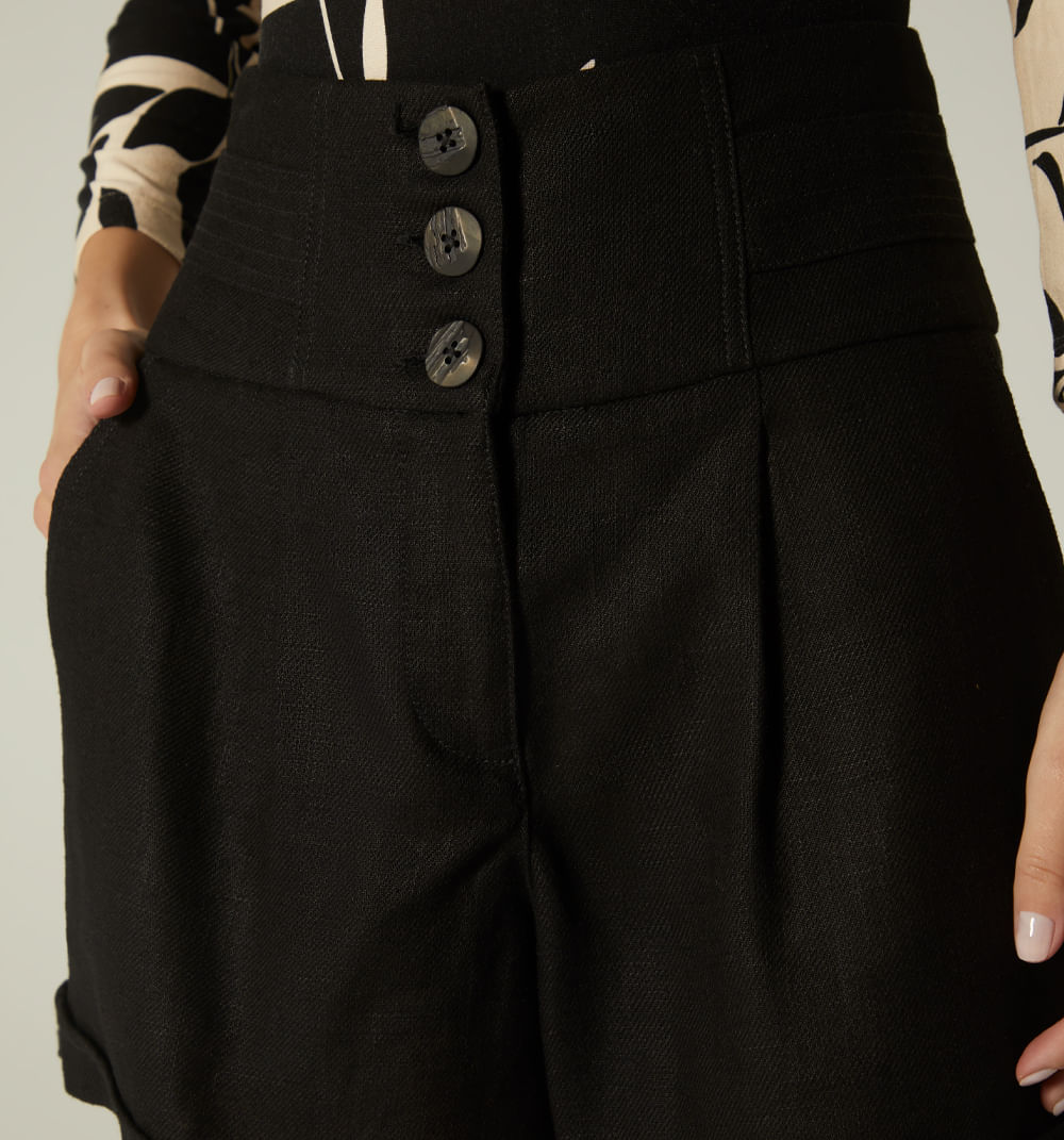 Short Tiro Alto Pretina Ancha