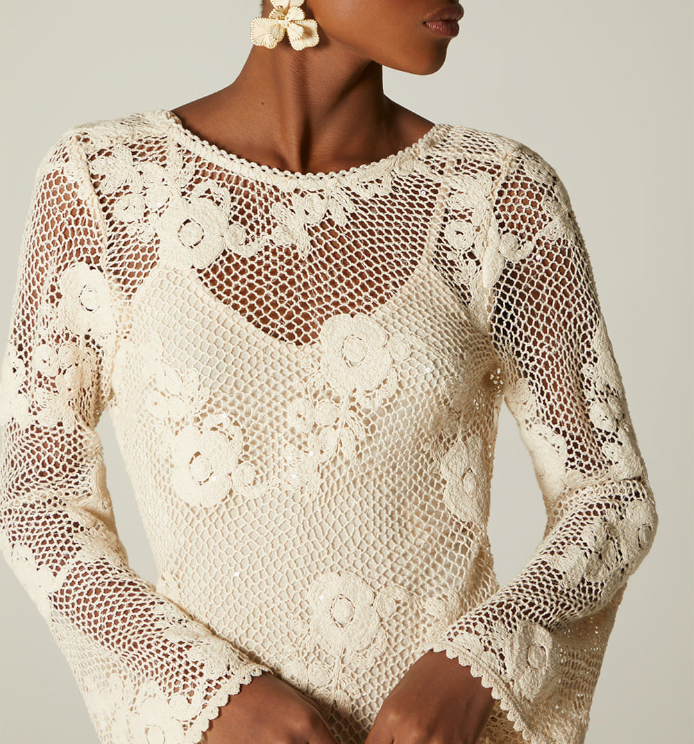 Vestido Largo Crochet