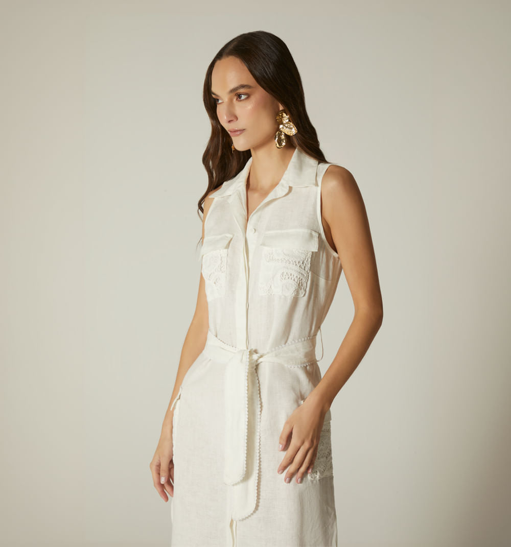 Vestido Midi Sisa - Natural