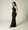 Vestido Largo Ajustado Con Amarre