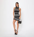 Vestido Tejido Lace Y Ottoman Dos Colore